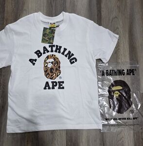 Bape White and Black Graphic Kids T-Shirt